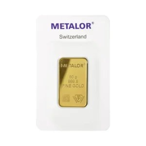 Metalor 50 Grams Gold Bar