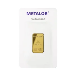 Metalor 5 Grams Gold Bar