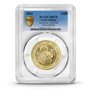 PCGS Certified 2024 Tudor Beast Seymour Unicorn 1oz Gold Coin