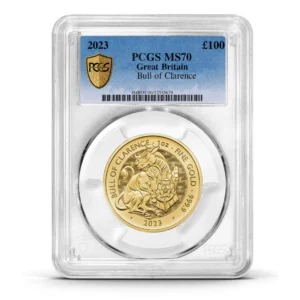 PCGS Certified 2023 Tudor Beast Bull of Clarence 1oz Gold Coin