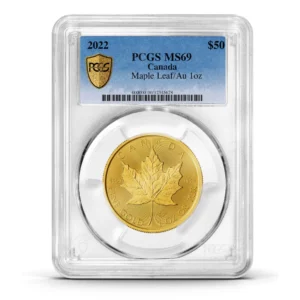 PCGS Certified 2022 Canada Maple Leaf 1oz Gold Coin