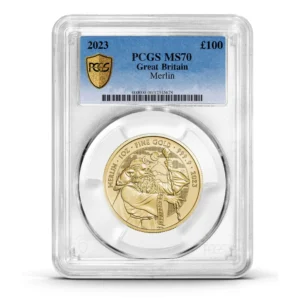 PCGS Certified 2023 Myths & Legends Merlin 1oz Gold Coin