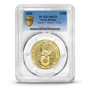 PCGS Certified 2020 Queen's Beast Lion 1oz Gold Coin
