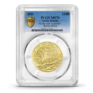 PCGS Certified 2021 Myths & Legends Robin Hood 1oz Gold Coin
