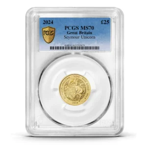 PCGS Certified 2024 Tudor Beast Seymour Unicorn 1/4oz Gold Coin