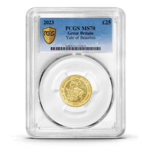 PCGS Certified 2023 Tudor Beast Yale of Beaufort 1/4oz Gold Coin