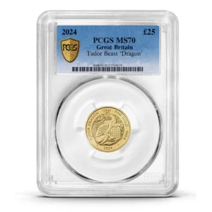 PCGS Certified 2024 Tudor Beast Dragon 1/4oz Gold Coin