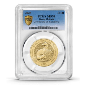 PCGS Certified 2025 Tudor Beast Greyhound of Richmond 1oz Gold Coin
