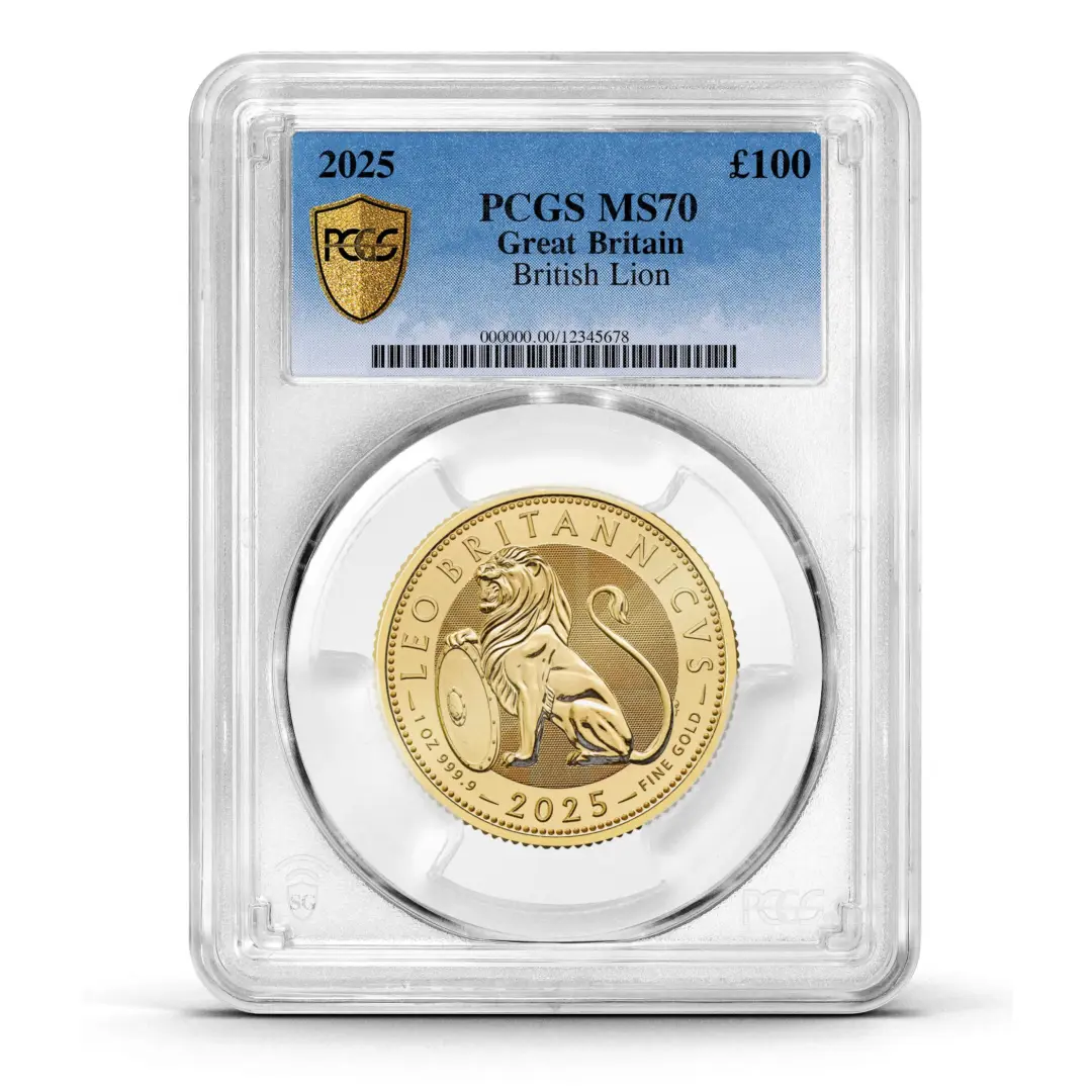 PCGS Certified 2025 The British Lion 1oz Gold Coin