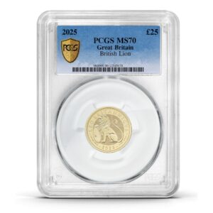 PCGS Certified 2025 The British Lion 1/4ox Gold Lion