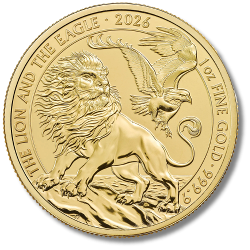     The British Lion and American Eagle 2026 1oz Gold Bullion Coin  
